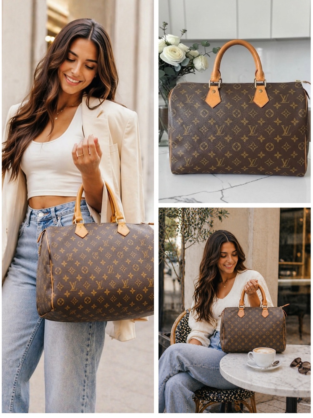 Authentic Louis Vuitton Monogram Speedy 35 Satchel Boston Bag - Classic LV